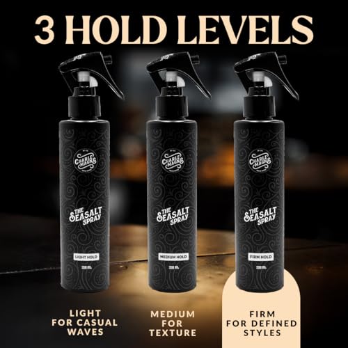Charlemagne Sea Salt Spray for Men - 6.76 fl oz, 2 Pack - Sea Salt Hair Texture Spray for Beach Hair Waves & Volume, Matte Hold & Heat Protection - Made in Germany
