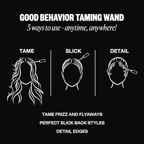 IGK Good Behavior Frizz & Flyaway Hair Taming Wand ? Lightweight Gel Control Stick for Smooth, Sleek Hair, Anti-Frizz Styling, 0.24 oz