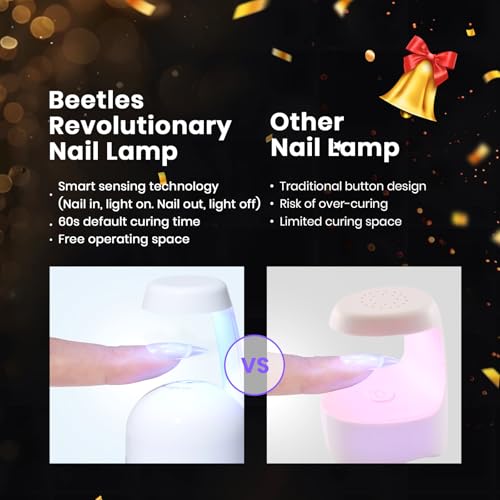 Beetles Gel Nail Kit Amond Shape - 504Pcs Beetles Gel Nail Kit Easy Nail Extension Set Etch X Nail Tips Short Almond Half Matte 9 in 1 Nail Glue Uv Led Gift for Women & Girls