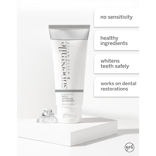Supersmile Extra White Professional Whitening Accelerator - Enamel-Safe Teeth Whitening Gel - Effectively Lifts Deep-Set Stains without Sensitivity - 7 oz