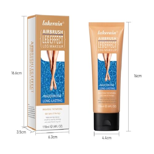 Leg Makeup Waterproof No Transfer,Leg and Body Scar Cover up,Tattoo Cover Up Makeup Waterproof,Long Last Body Foundation (2# Medium Golw, 4 FL OZ)