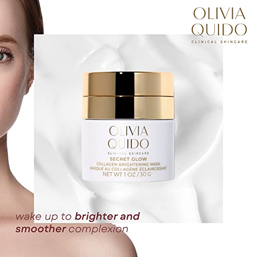 OLIVIA QUIDO Clinical Skin Care Secret Glow |Anti-Aging Collagen White Mask | Brightening Night Cream for Face and Neck| Intense Brightening Glutathione Formula Smoothens For Dewy & Glowing Complexion