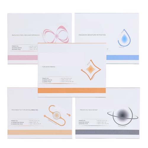 Oxygen Bubble Refill Kit (5 Sets) - 30 Pods + Primer Gel + Serum for CO2 Facial Machine | Salon & Home Spa System