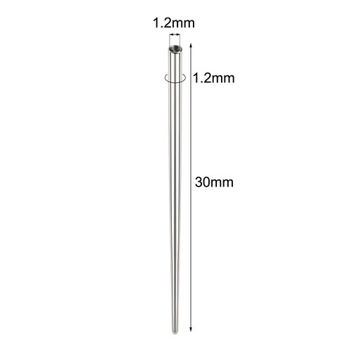 AccGin 4Pcs 316L Surgical Steel Piercing Taper Insertion 16G 18G 20G External/Threadless/Internal Thread Bar Taper Insertion Pins Pop Taper Piercings Kit for Ear/Nose/Lip/Eyebrow/Belly/Nipple/Tongue Piercing Changing Tool Stretcher Body Piercing Kit Assis