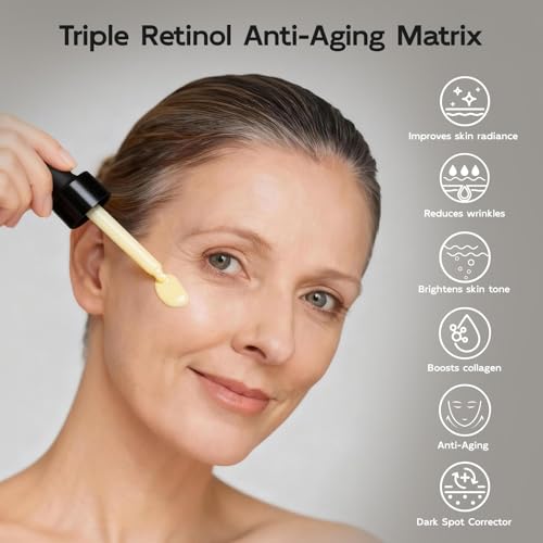 Retinol Serum for Face, Anti Aging & Anti Wrinkle B5 Resurfacing Retinol Serum with Niacinamide, Collagen & Hyaluronic Acid, Smooths Wrinkles & Fine Lines, Dark Spot Corrector, Brighten Dullness