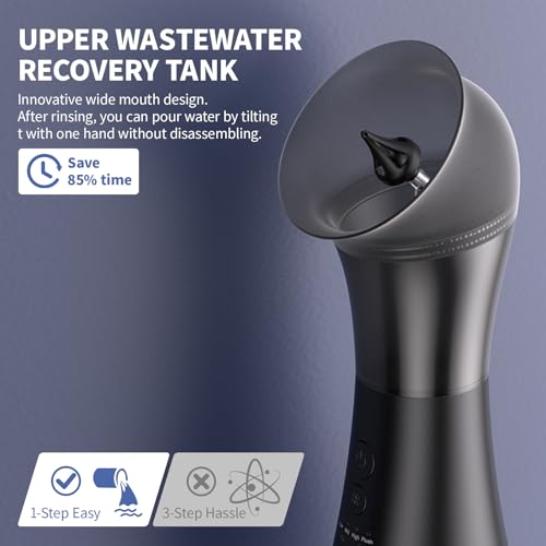 Upgraded Ear Wax Removal Kit, 4-Mode Electric Ear Cleaner - IPX7 Waterproof, Earwax Cleaning Kit with Water Temperature Sensor, 2in1 Waste Tank Design for Home Use