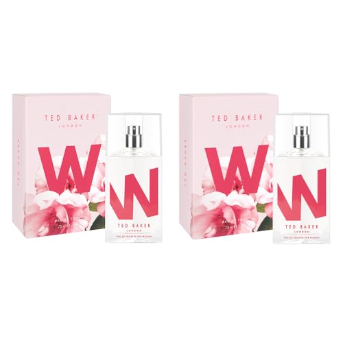 Ted Baker W EDT Duo Pack, Gentle and Sophisticated Fragrance, Fig Leaf, White Peony and African Violet Top Notes with Pink Orchid, Cassis and Raspberry Middle Notes, 2 x 2.54 fl oz