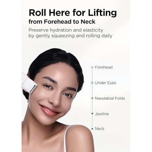 Bewants gua sha neck cream roller, korean neck cream with massage roller, rapid lift neck serum roll on, moisturizer for tightening skin with centella asiatica (1 Pack)