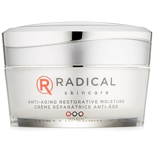 Radical Skincare Anti Aging Restorative Moisturizer - w/Jojoba, Vitamin E, & Aloe | Hydrating | Antioxidant Rich, Non-Drying, Gentle | For All Skin Types | Paraben & Cruelty Free (1.7 Oz)