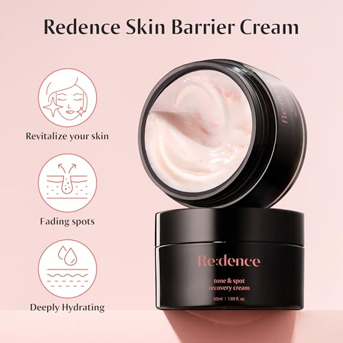 [Redence] 5% Niacinamide & Triple Hyaluronic Acid Skin Barrier Moisturizer Cream for Even Tone, Deep Hydration & Sensitive Skin Care, 1.69 fl oz