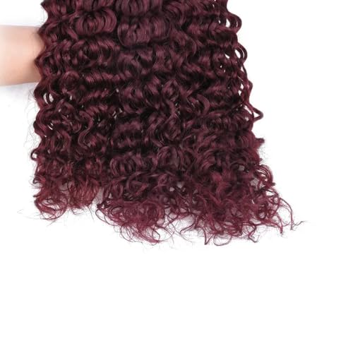 #99J Burgundy Bundles Human Hair Water Wave Bundles 16 18 20 Inch Wine Red Water Wave Bundle Human Hair Extensions Unproceesed Virgin Hair 50 Gram Per Bundle 3 Bundle