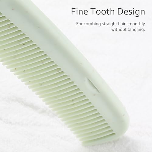 4 PCS Wheat Straw Foldable Hair & Makeup Comb: Portable, Eco-Friendly, For Men & Women - Perfect for Travel