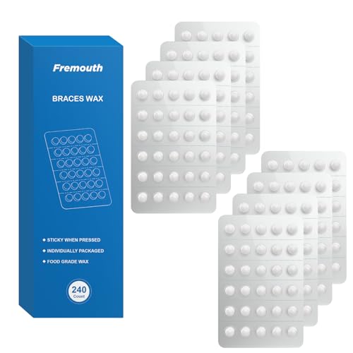 240 Count Orthodontic Wax for Braces, Individual Foil Wrapped for Instant Braces Irritation Relief - Medical Grade, Hypoallergenic & Latex-Free