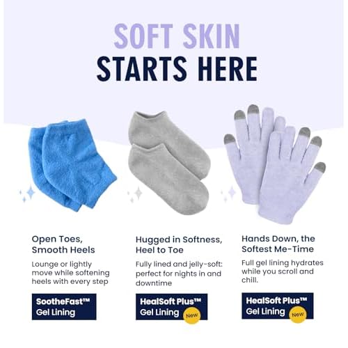 Dr. Frederick¡¯s Original Moisturizing Gel Gloves ? Deep Moisturizing and Fast Relief for Dry Hands ? Touchscreen-Friendly ? Mango Butter, Shea Butter, Jojoba, & Coconut Oil (Lilac Leisure)