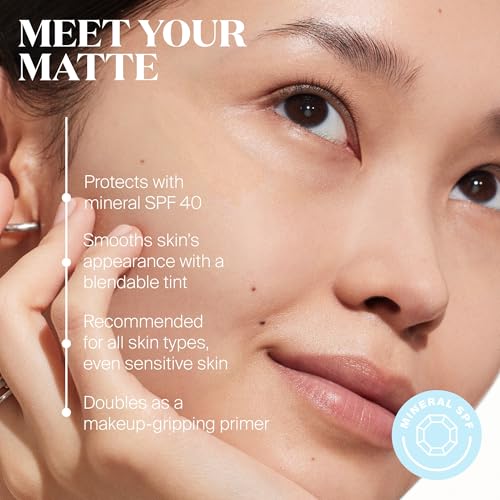 Supergoop! Mineral Mattescreen (SPF 40) - Pack of 2, 45 mL - Mineral, Oil-Free Broad Spectrum Sunscreen - Smooths Skin¡¯s Appearance, Minimizes Pores & Controls Shine - Water & Sweat Resistant