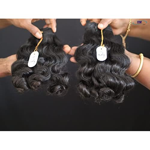 IDM 10¡± Curly 2 bundles raw Indian hair natural Indian curly single donor hair