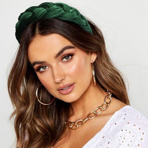 DRESHOW Velvet Braided Headband Women Hair Hoop Elastic Hair Bands Fashion Headbands for Women