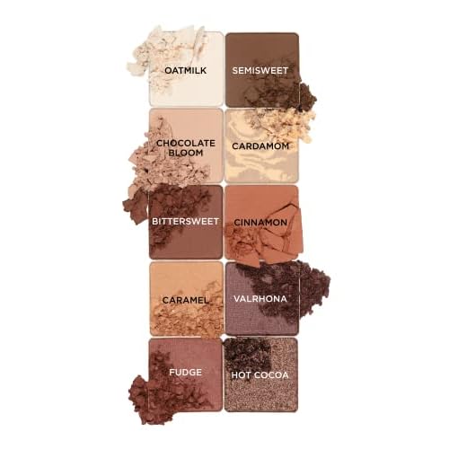 Pacifica Cocoa Nudes Mineral Eyeshadow Palette ? 10 Shades Eye Makeup Naked Mineral Eye Shadow - Earth-Tone Rich Chocolate & Praline Neutral Talc-Free Highly Pigmented Cocoa Butter Clean Beauty Vegan