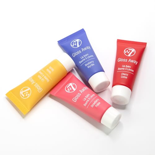 W7 Gloss Cuties - Mini Fruity Lip Balm Collection - Hydrating & Tinted Lip Balms - Stocking Stuffer