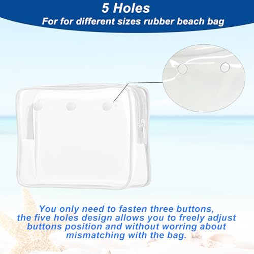 Clear Insert Bag Accessories for Beach Tote Bag, Clear Travel Storage Inner Pouch for Cosmetic, Toiletry & Makeup Brush Organizer Divider