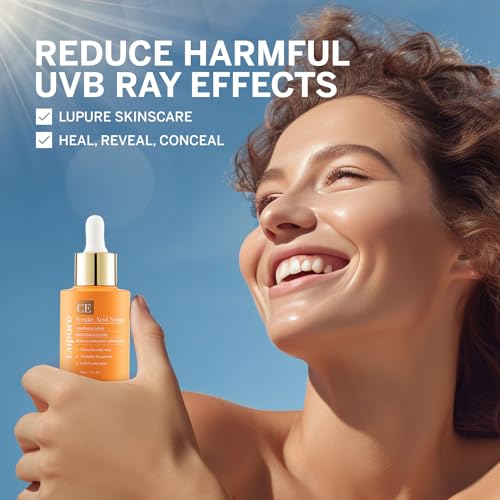 Vitamin C Face Serum: Anti Aging Facial Super Vit C Serum with Ferulic Acid Pure L-Ascorbic Acid, Vitamin E and Hyaluronic Acid for Dark Spots and Skin Care