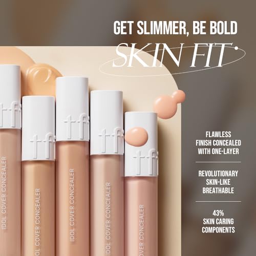 Idol Cover Concealer - Full Coverage, Lightweight, Sweat & Water Proof, Long-lasting, Lightweight, Conceales Dark Circles, Fine Lines, Redness, 0.22 Oz. (P03 Tone up Beige, 0.22 Oz.)