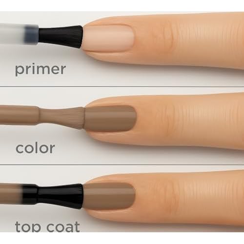 Sally Hansen Miracle Gel Salon Quality Nail Polish | Gel-Like Formula, Two-Step System, No UV Light Needed, Long Lasting | Opaque | 235 Love at First Flight | Muave Nude Nail Polish
