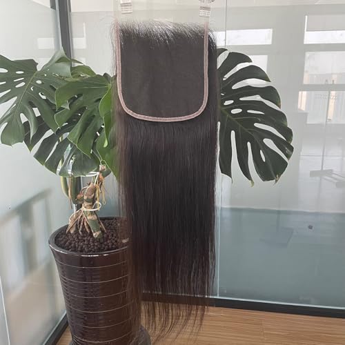 7x7 Closure HD Lace Pre-plucked Natural Hairline Straight 0.10mm Ultra-thin Invisible SKINLIKE Lace Frontal 100% Human Hair 20 Inch
