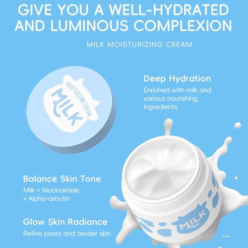 Milk Skincare Set, Milk Skin Care Products Skin Care For Teens 10-12, Natural Milk Extract Girls Skin Care For Kids Age 8-12, Travel Size Skin Care Set, Skincare For Girls 10-12, Teen Skin Care