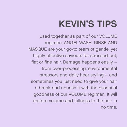 KEVIN.MURPHY BLONDE.ANGEL.WASH & BLONDE.ANGEL - Purple Shampoo for Blondes - Blonde Conditioner - Colour Enhancement Hair Care - Colour Safe - Paraben/Sulphate Free - 250 mL / 8.4 fl oz, 2 Pack