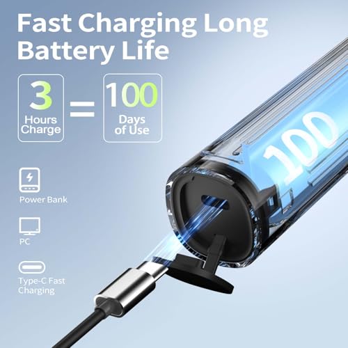 Sonic Electric Toothbrush for Adults: Deep Cleaning for Travel & Sensitive Teeth ? Rechargeable Toothbrush with 6 Brush Heads, 42000 VPM, 5 Modes, 100 Days Battery Life for for Home Family