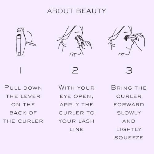 On-The-Go Compact Eyelash Curler, Includes 1 Replacement Pad, Portable Lash Curler Perfect for Travel Makeup, Ergonomic Design is Gentle on Lashes