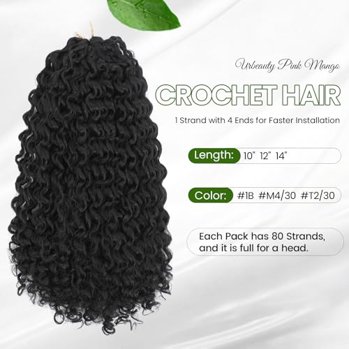 Full Head Crochet Hair for Black Women Human Hair Soft Feeling, Short Gogo Curl Protein Silk 80 Strands, Deep Curly Innovative 4-in-1 Strand Design Hypoallergenic Synthetic Fiber