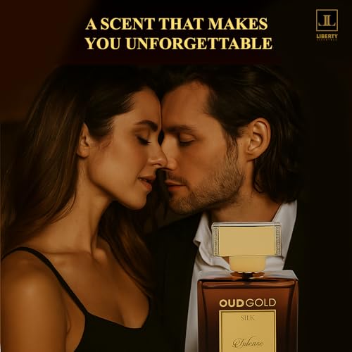 Liberty Premium Oud Luxury Seductive Long Lasting (3 days) OudGold Silk Intense Parfum for Men & Women (100ml/3.4Oz), Designed in France, Woody Notes
