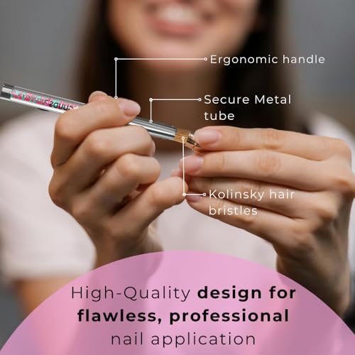 Acrylic Nail Art Brush ? Kolinsky Brush for Acrylic Application ? Ultra-Precise, Durable & No Shedding ? Perfect for Salon, DIY & Pro Use - Enhance Your Skills with GUUDSUP - Size 14