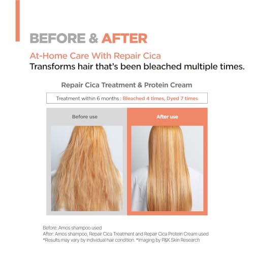 AMOS PROFESSIONAL Repair Cica Protein Cream l Anti-Frizz Deep Conditioner for Split Ends & Breakage l 5.0 fl. oz.