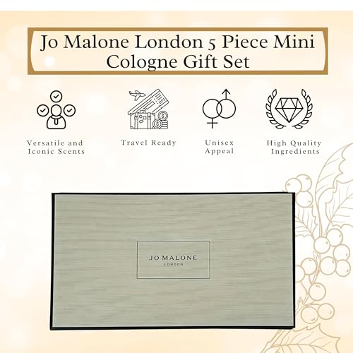 Jo Malone Cologne for Men and Women ? Fragrance Variety 5 Piece Mini Gift Set (0.30 oz Each)