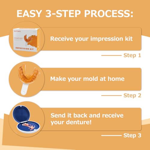 Partial Dentures - Dentures for Missing Teeth & Gaps - Lightweight & Unbreakable Replacement Teeth for Men & Women (2 Teeth)