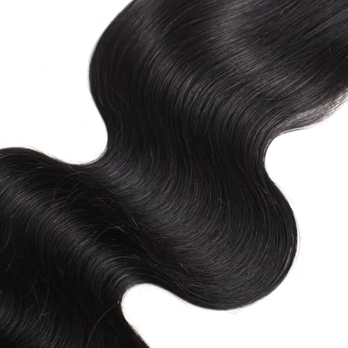 2x6 Skinlike HD Transparent Lace Closure Body Wave Closure 0.1mm Invisible Lace 100% Virgin Human Hair Lace Closure Pre Plucked Natural Hairline (14 Inch)