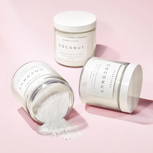 HERBIVORE Coconut Milk Bath Soak | Deeply Hydrating + Skin Softening, Soothing Light Coconut Scent, Vegan, Plant-Based