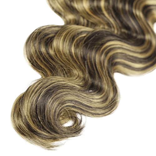 Blonde Bundles Human Hair P1B27 Body Wave Bundles Niegmeag Virgin Remy Hair 3 Bundles 24 26 28 Inch Double Weft Soft and Silky Honey Blonde Bundle Hair Weave