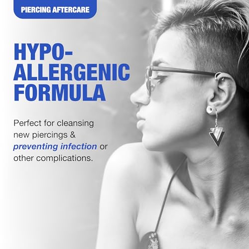 H2Ocean Sea Salt Body Piercing Spray - Saline Piercing Spray for Piercings & Body Modifications - Drug-, Preservative- & GMO-Free Vegan Piercing Aftercare - 6 oz