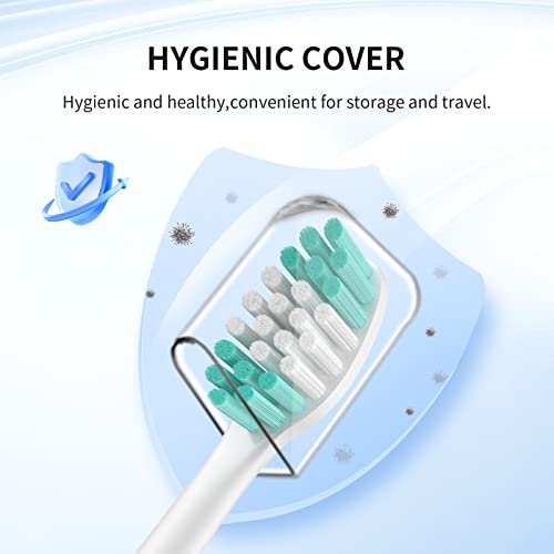 Replacement Toothbrush Heads Compatible with Aquasonic Vibe Series - 8 Pack Electric Brush Heads Compatible with Aqua Sonic Black Series/Black Series Pro/Duo PRO Series (White)