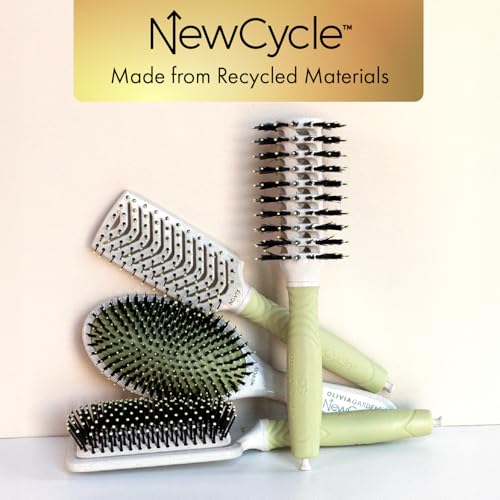 Olivia Garden NewCycle Professional Hair Brush is made from 100% recycled materials (except bristles and cushion), styles all hair types quickly and creates long lasting styles