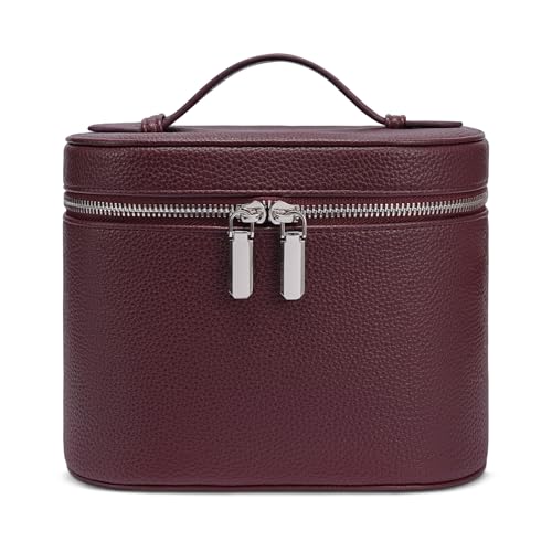 Makeup Bag, Travel Make up Case with Compartments and Handle, Portable Cosmetic Organizer Bags,Toiletry Bag for Women
