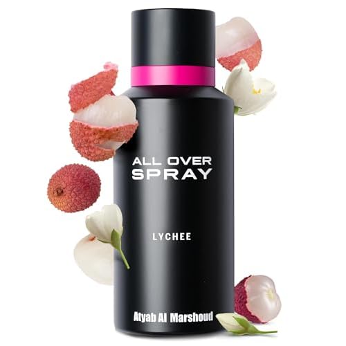 ATYAB AL MARSHOUD Lychee All Over Perfume Body Spray (125mL) - Unisex, Luxurious, Long-Lasting (Up to 24 Hours), Versatile Body Mist Fragrance for Men and Women