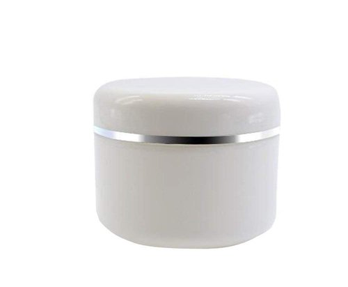 XINGZI 6PCS White 8 Oz (250ml) Cosmetic Jars with Liners and Dome Lids Empty Refillable Face Cream Lip Balm Lotion Bottles Plastic Storage containers for Household Use