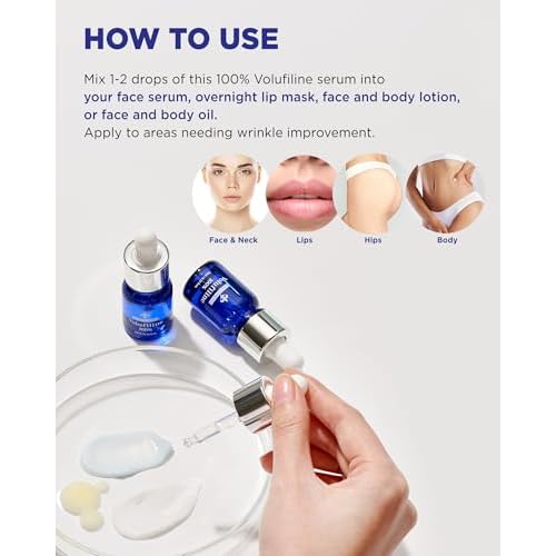 100% Volufiline Ampoules ? Advanced Firming & Lifting Facial Ampoule from France Sederma, Intense Hydration & Skin Rejuvenation for Youthful, Perfect for Layering & DIY, 0.33 fl.oz (10ml) 3 Pack