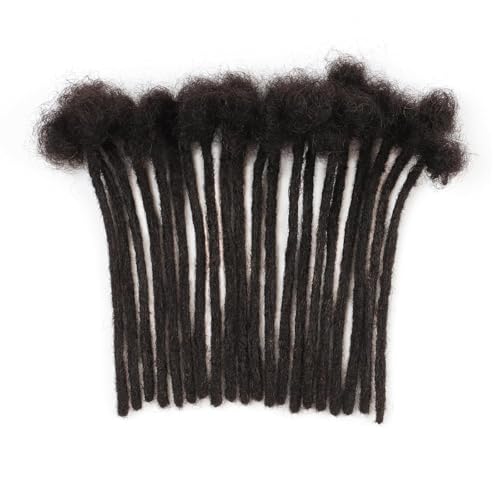 0.6cm Loc Extensions Human Hair 8Inch 50 Strands Dread Extensions Human Hair for Men DreadsNatural Black£¨1b,8inch£©