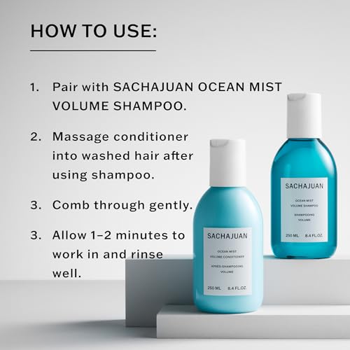 SACHAJUAN Ocean Mist Volume Conditioner, Moisturizes, Protects & Detangles Thin, Fine Hair, Cruelty & Paraben-Free